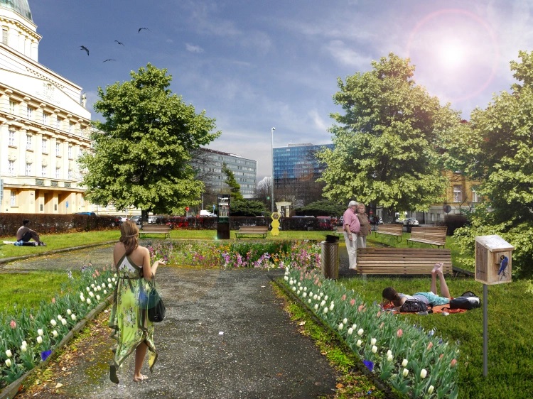 Park Jaroslava Meda – revitalizace prostoru před KTF UK