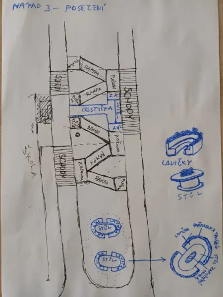 PŘÍSTUPNÁ ŠKOLA – PROPOJENÍ NÁMĚSTÍ NA SANTINCE a HANSPAULKY – PROSTOR PRO KOMUNITNÍ SETKÁVÁNÍ