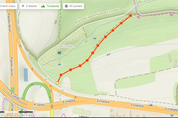 Revitalizace a průsek pěší stezky v Šárce v okolí „Zlodějky“