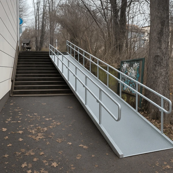 Rampa – bezbarierový přístup a přechod okolo parku Kajetánka