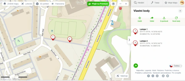 Osvětlení pěšiny mezi ulicí Nad Alejí a alejí Česko-Tureckého přátelství